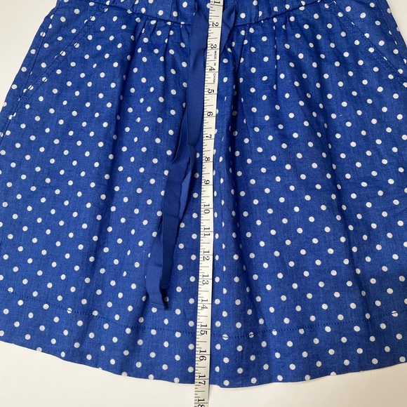 J. Crew linen skirt, size 2.   Blue with white polka dots. - Picture 7 of 9
